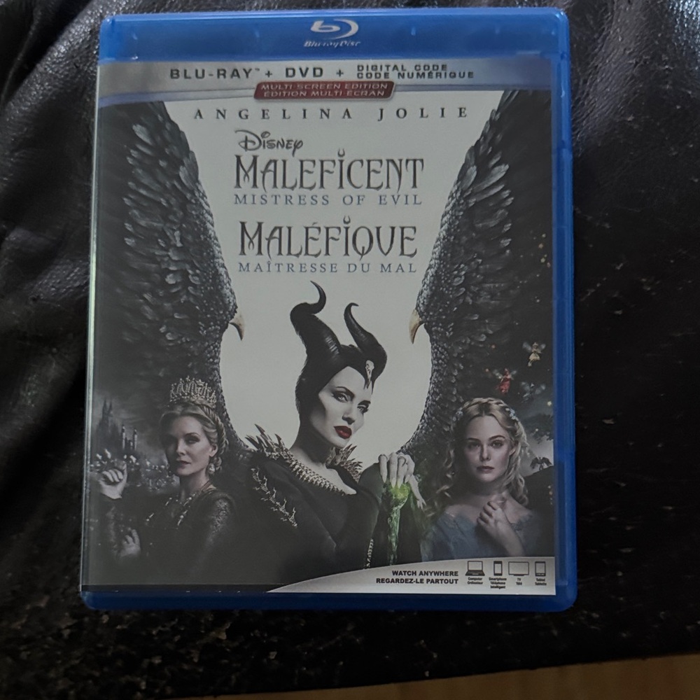 Disney Maleficent: Mistress of Evil Blu-ray with Blue Case